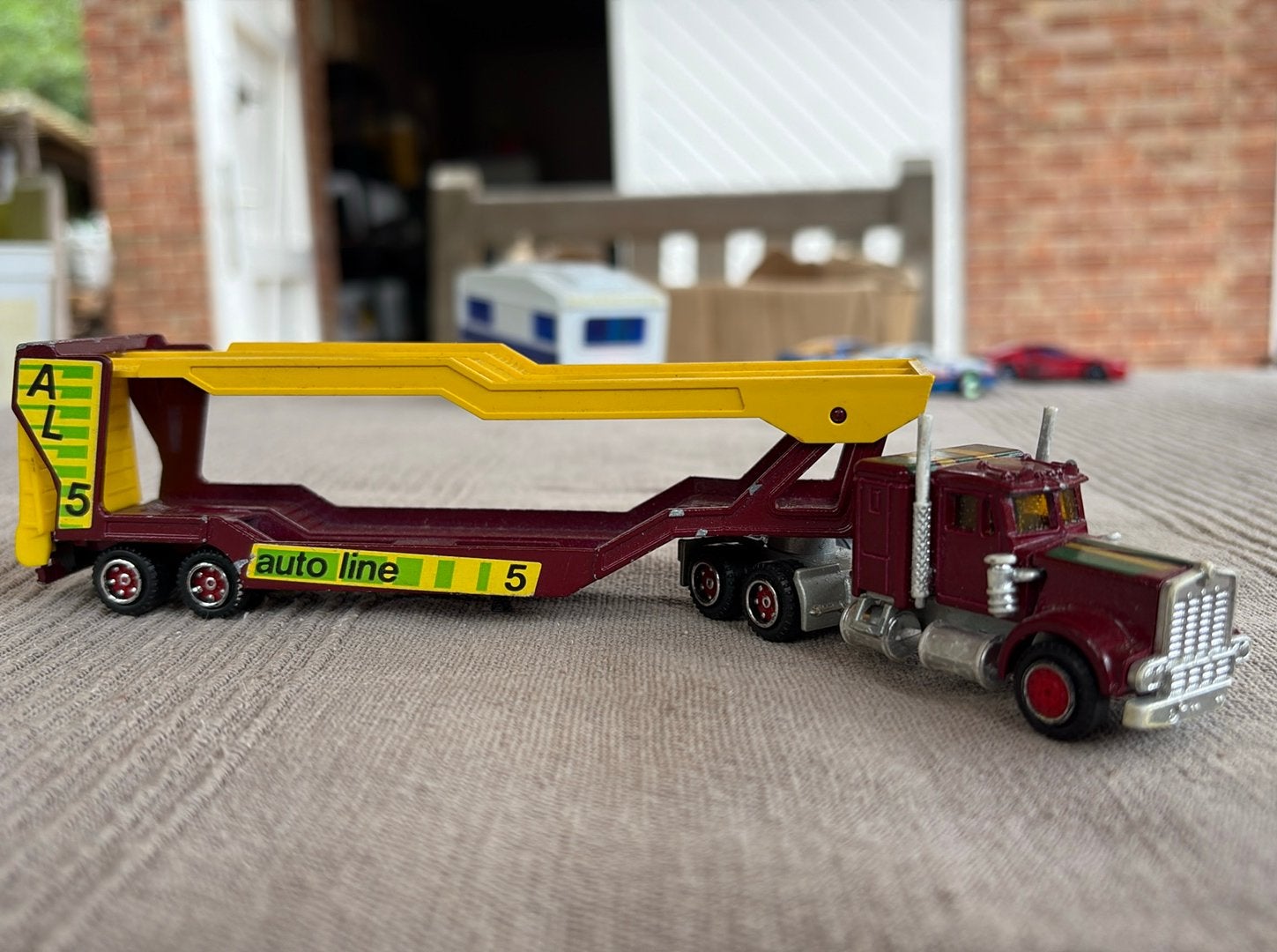 Vintage Matchbox Super Kings Autotransporter, Hobby en Vrije tijd, Ophalen, Zo goed als nieuw, Auto, Lesney
