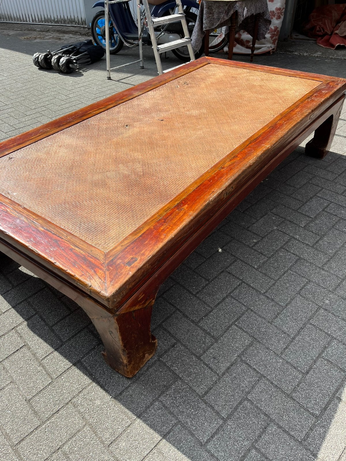 ANTIEKE TAFEL SALONTAFEL OPIUMBED OOSTERS GEEN NAMAAK!, Enlèvement