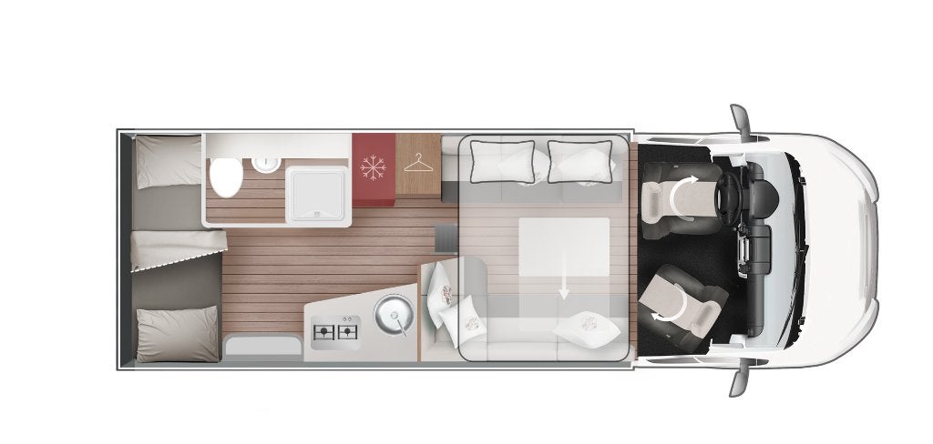 2024 Roller Team Kronos 274 tl - Ford 170 pk 2.0 D automaat, Caravans en Kamperen, Mobilhomes, Automaat, ESP - Contrôle de stabilité