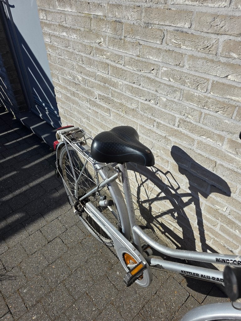 Damesfiets grijs, Gebruikt, Velgrem, (Extra) lage instap, 47 tot 50 cm