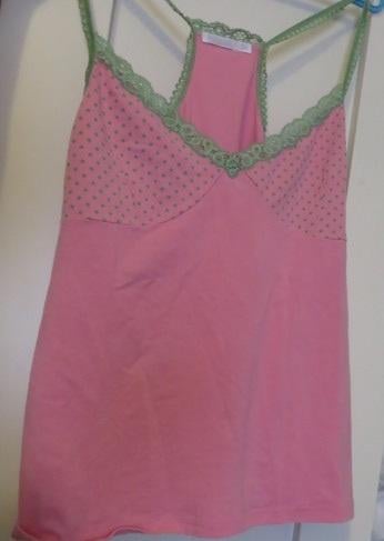 Roze-groen pyjama topje - dames - XL - Hunkemoller, Hunkemöller, Enlèvement ou Envoi, Comme neuf, Taille 46/48 (XL) ou plus grande