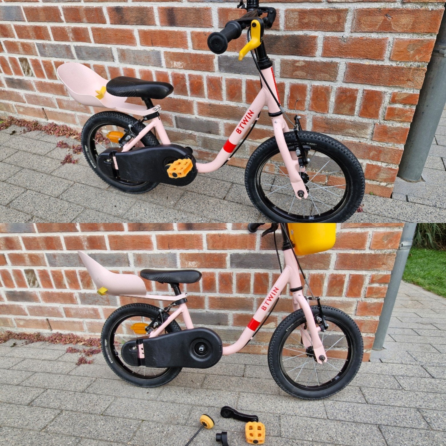 loopfiets + fiets met trappers in 1, Ophalen, Zo goed als nieuw, Schijfrem, Btwin Decathlon