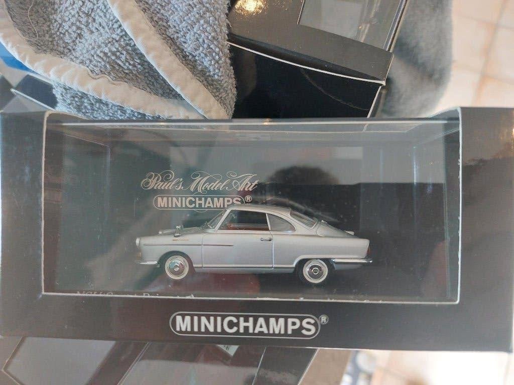 Minichamps NSU Spider 1964-67 silver met 1/43, Hobby & Loisirs créatifs, Enlèvement ou Envoi, Neuf, Voiture, MiniChamps