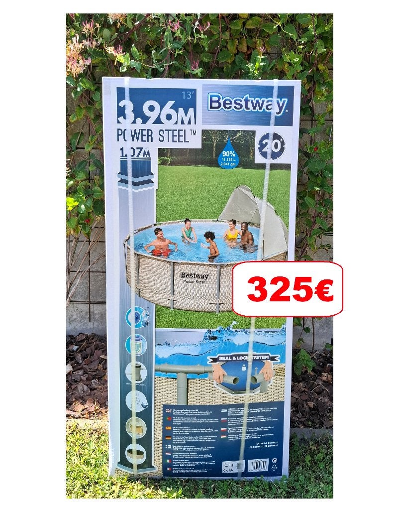 Piscine tubulaire hors sol NEUVE, 396x107, AVEC accessoires, Neuf, 200 à 400 cm, 300 cm ou plus, Rond