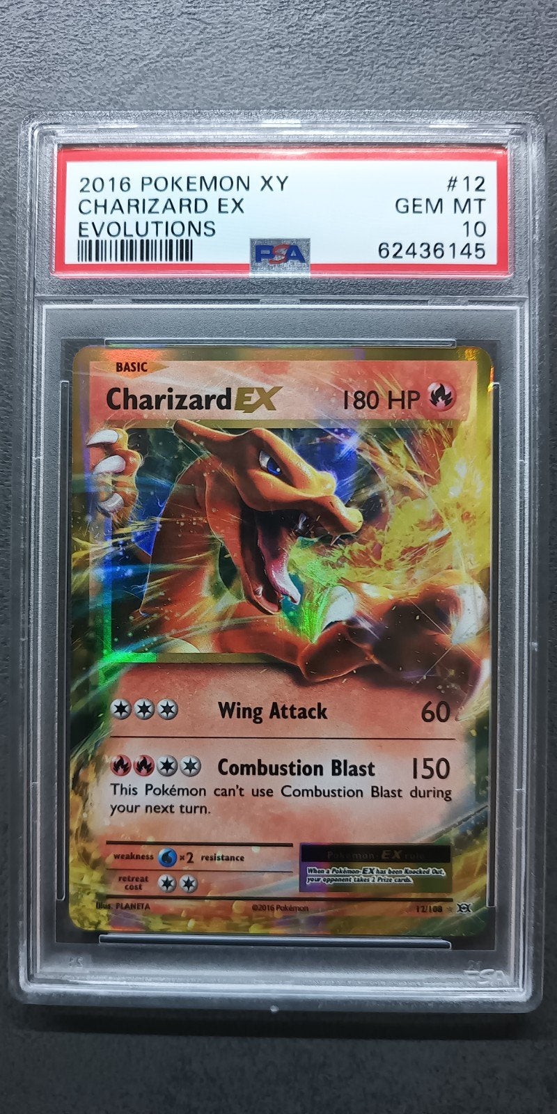 Charizard ex Evolutions 12/108 PSA10, Ophalen of Verzenden, Nieuw, Losse kaart, Foil