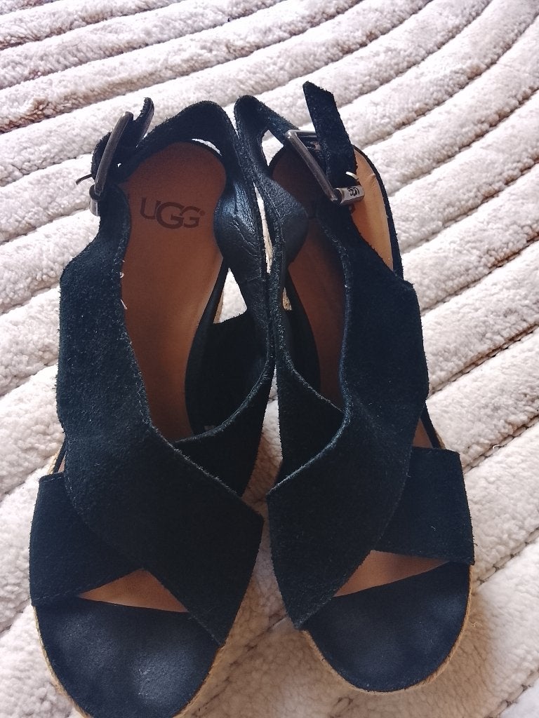 Sandalen ugg, Ophalen, Zwart, Nieuw, Schoenen met hoge hakken