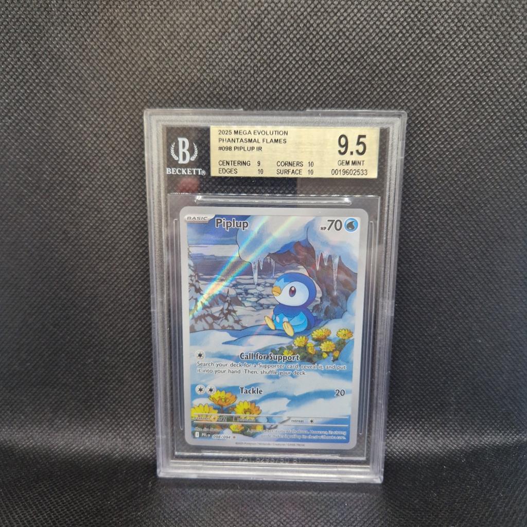 Piplup IR Phantasmal Flames Mega Evolution BGS 9.5, Ophalen of Verzenden