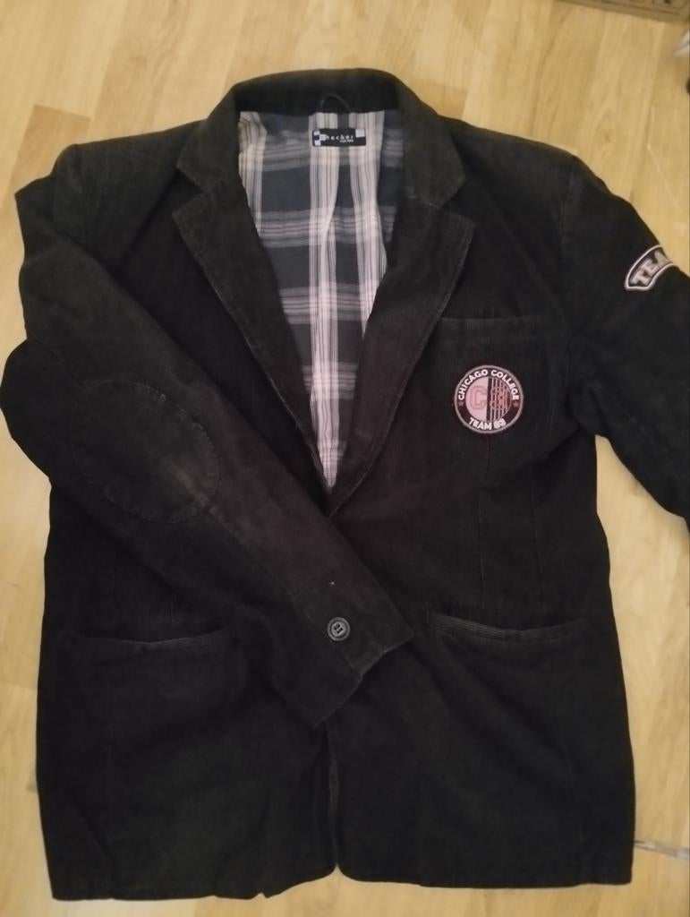 Heren blazer bruin Chicago college team 03 . xl checker for, Kleding | Heren, Kostuums en vesten, Verzenden, Gedragen, Maat 52/54 (L)