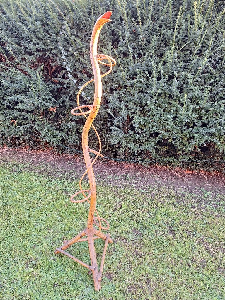 PORTE PLANTES VINTAGE  A TETE DE SERPENT, Enlèvement, Utilisé, Bois, Autres types
