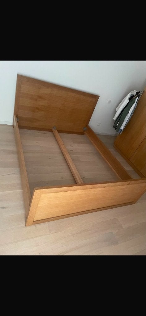 Bed, Huis en Inrichting, Gebruikt, Bruin, Tweepersoons, Ophalen of Verzenden