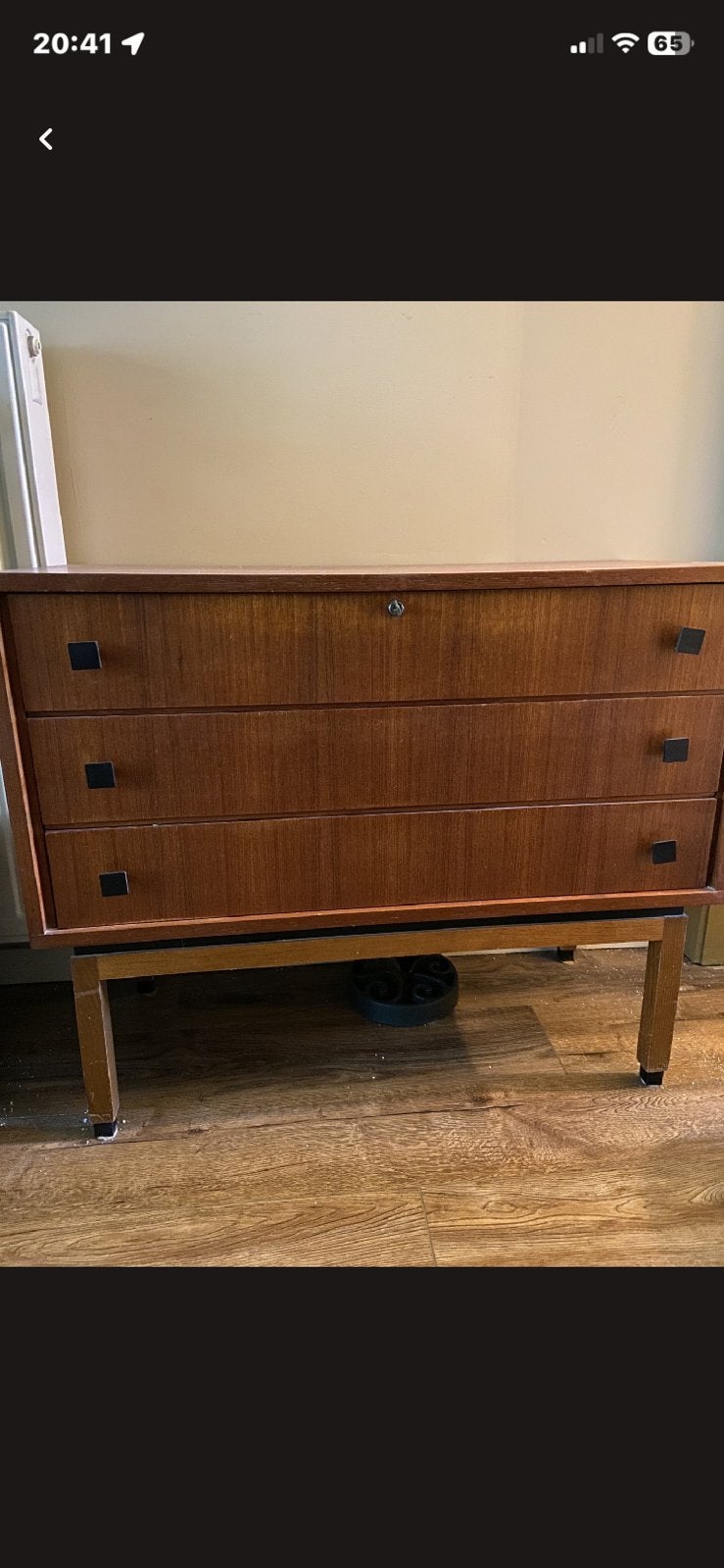 Midcentury ladenkast, Huis en Inrichting, Kasten | Ladekasten, Ophalen, Gebruikt, 50 tot 100 cm, 3 of 4 laden
