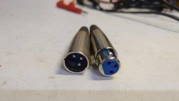 Prise XLR 3 pins male / femelle neuf, TV, Hi-fi & Vidéo, Envoi, Neuf