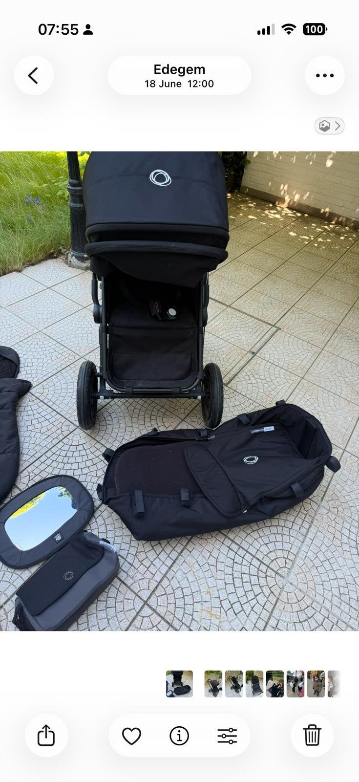 Kit complet Bugaboo Cameleon 3, Enfants & Bébés, Enlèvement, Comme neuf, Autres marques, Dossier réglable