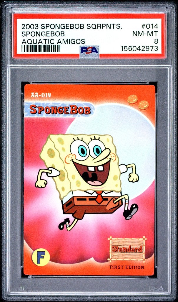 Spongebob Squarepants Aquatic Amigos 1st Edition UD PSA 8 RC, Hobby & Loisirs créatifs, Enlèvement ou Envoi, Comme neuf, Cartes en vrac