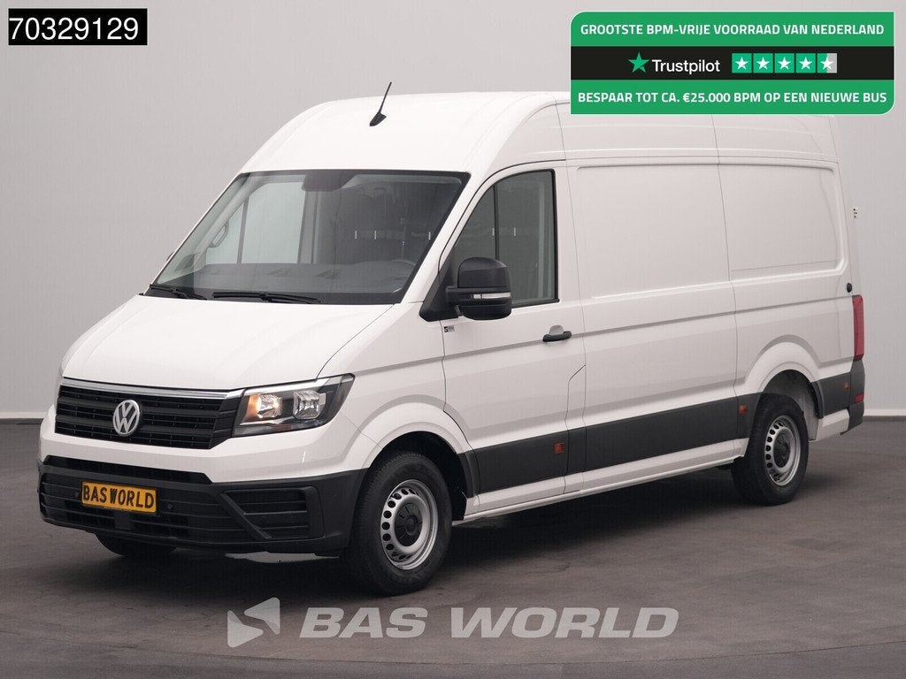 Volkswagen Crafter 140pk Automaat L3H3 Airco Cruise Parkeers, Auto's, Bestelwagens en Lichte vracht, Automaat, Stof, Gebruikt
