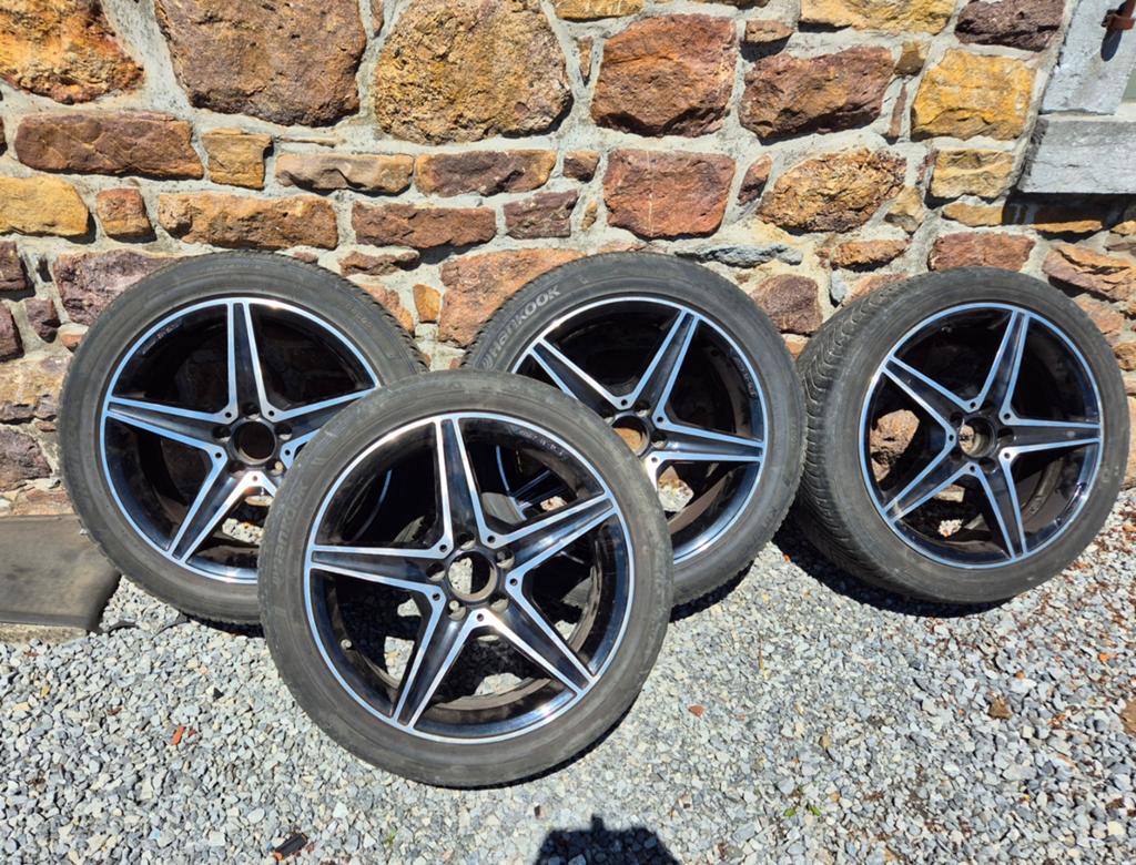 Jante Mercedes amg 18 5x112 avec pneu, Pneus et Jantes, 18 pouces, Enlèvement, 225 mm