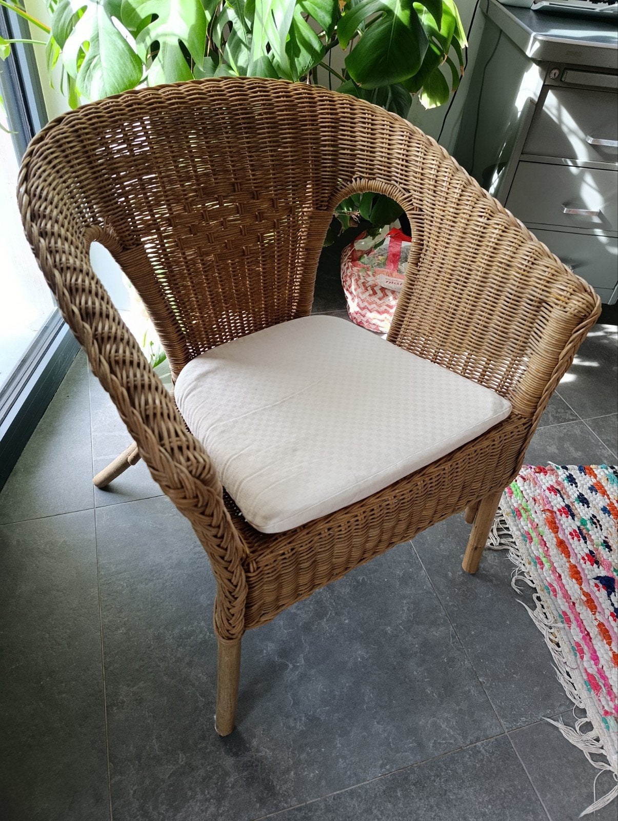 Fauteuil vintage en rotin, Enlèvement