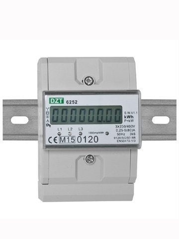 KWH meter 3fase 5/80Amp digi MID geijkt 4 module breed, Verzenden