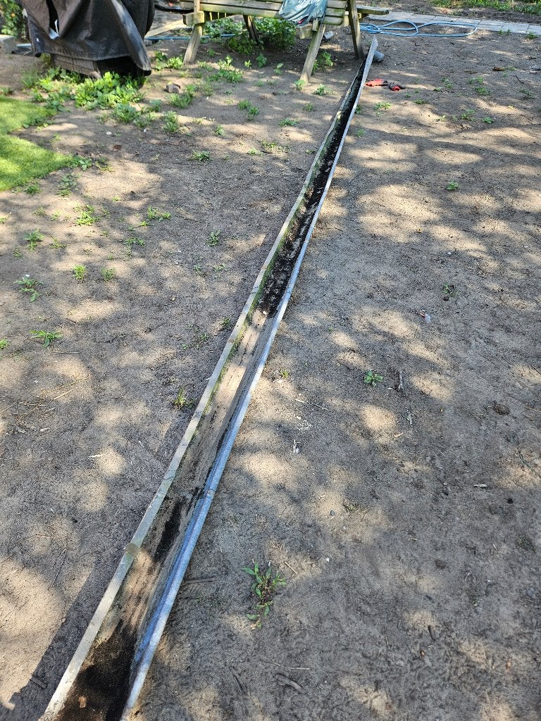 Dakgoot zink, Doe-het-zelf en Bouw, Buizen en Afvoer, Ophalen, 6 meter of meer, Zo goed als nieuw, Zink