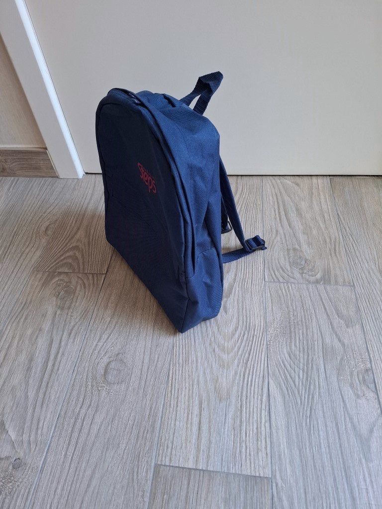 Vintage Koningsblauwe Nieuwe Rugzak - Steps, Neuf, Autres marques, 25 à 40 cm, Enlèvement ou Envoi