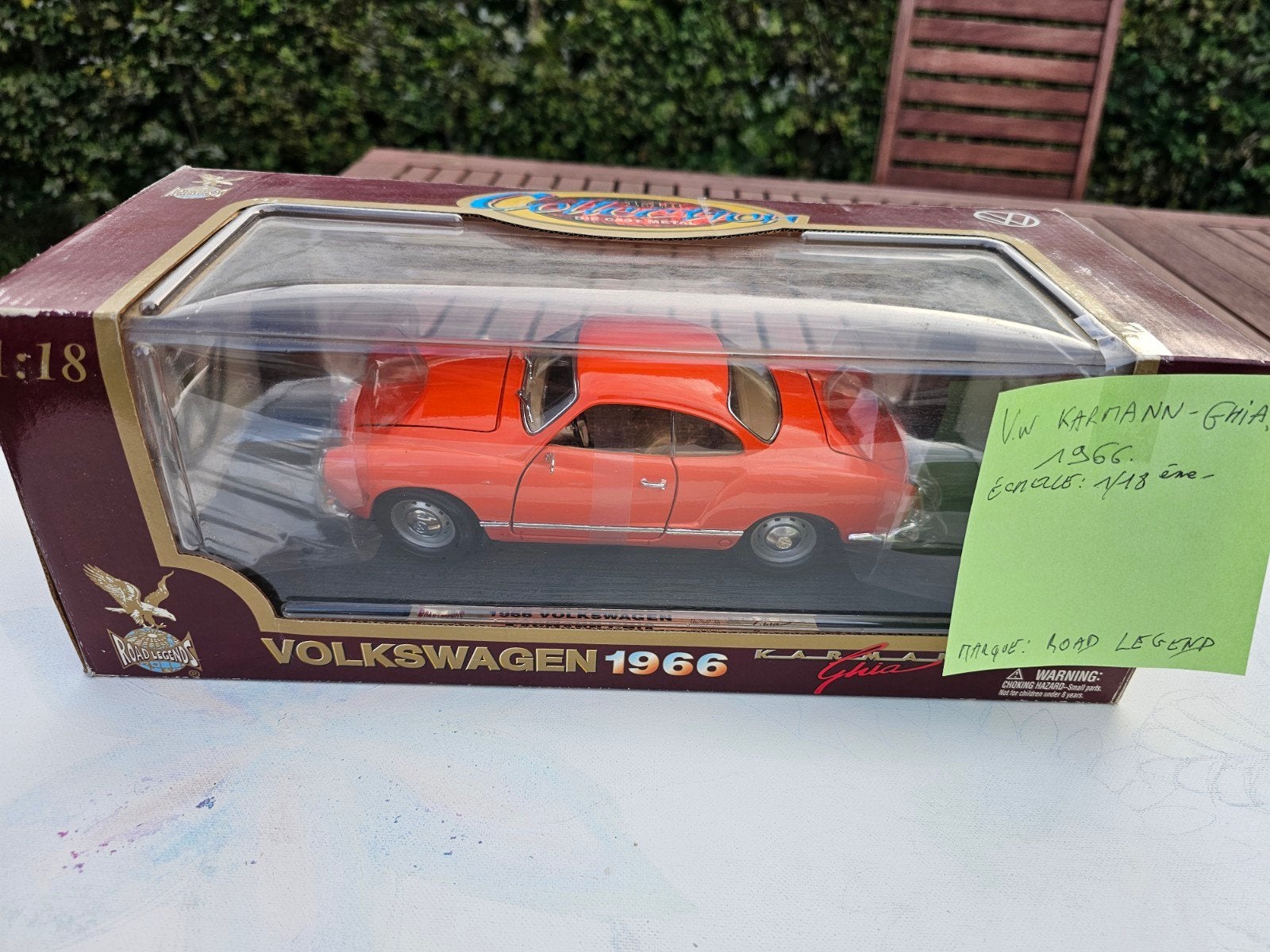 Miniatuur VW Karman 1966 + doos, Hobby en Vrije tijd, Ophalen of Verzenden, Zo goed als nieuw, Auto