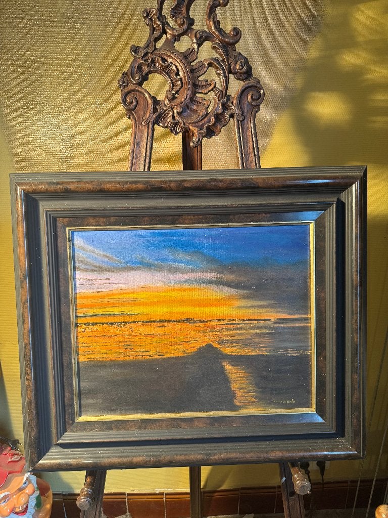 Schilderij zonsondergang, Ophalen
