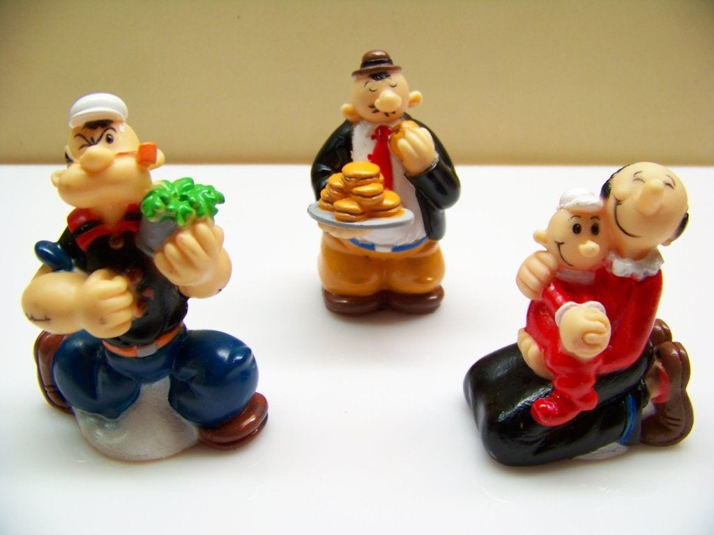 Popeye, Olive Oil & Wimpy -figurines set van 3, Ophalen of Verzenden, Nieuw, Beeldje of Figuurtje
