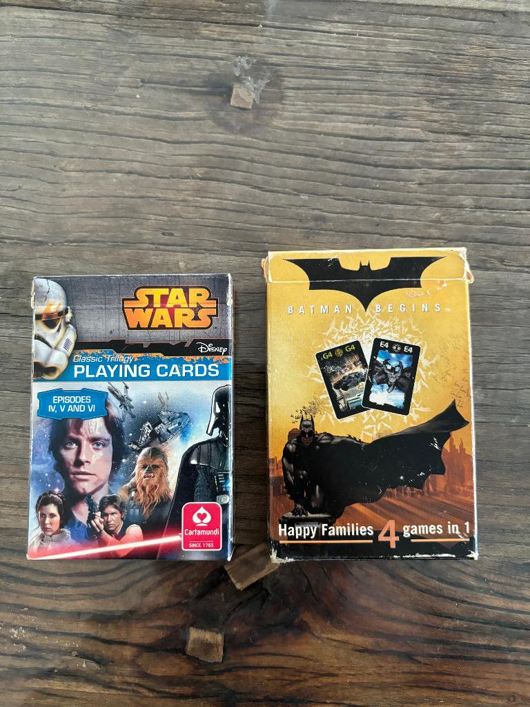 Star Wars & Batman kwartet kaarten, Ophalen of Verzenden, Gebruikt