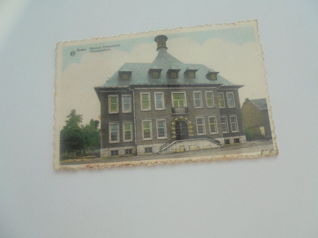 eisden - gemeentehuis, Ophalen of Verzenden, 1940 tot 1960, Gelopen, Limburg