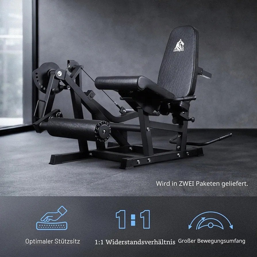 Lionscool Leg extension en Leg curl v4, Sports & Fitness, Neuf, Jambes, Centrale électrique, Enlèvement