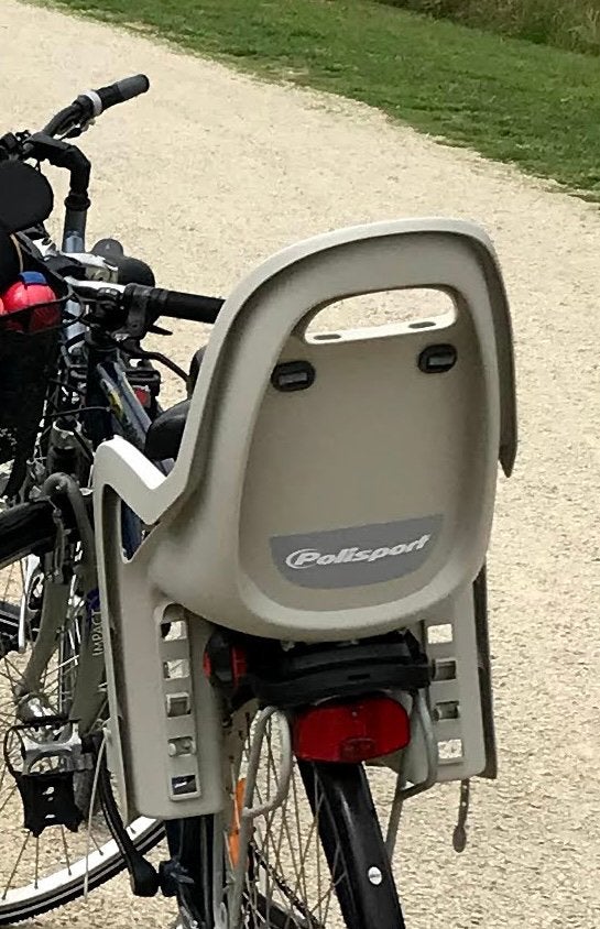Siège vélo bébé Polisport Decathlon, Enlèvement, Comme neuf, Siège arrière, Repose-pieds