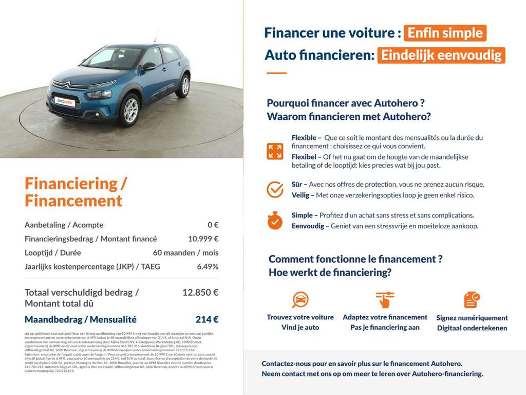 Citroën C4 Cactus 1.5 Blue-HDi Feel (automatique), Autos, Achat, Euro 6, Electronic Stability Program (ESP), 5 portes