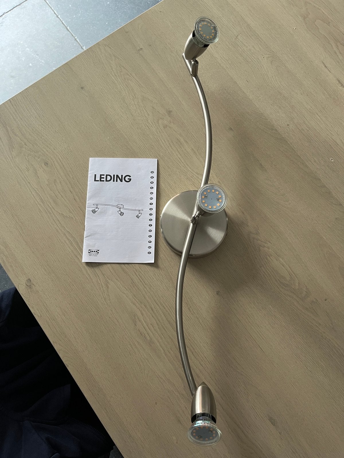 Ikea Leding LED armatuur incl 3 LEDs, Maison & Meubles, Compatible montage au plafond, Comme neuf, Enlèvement, LED
