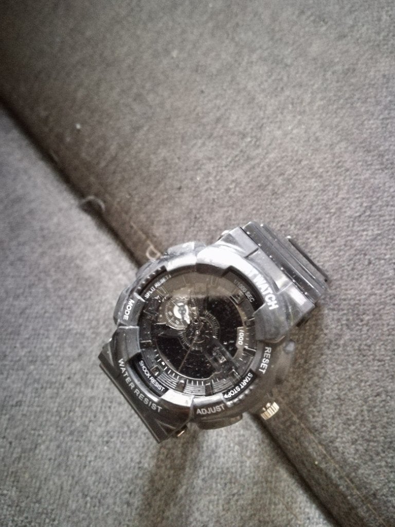 Sport duiker horloge Nieuw water resistant mineraal glas, Staal, Polshorloge, Nieuw, Kunststof