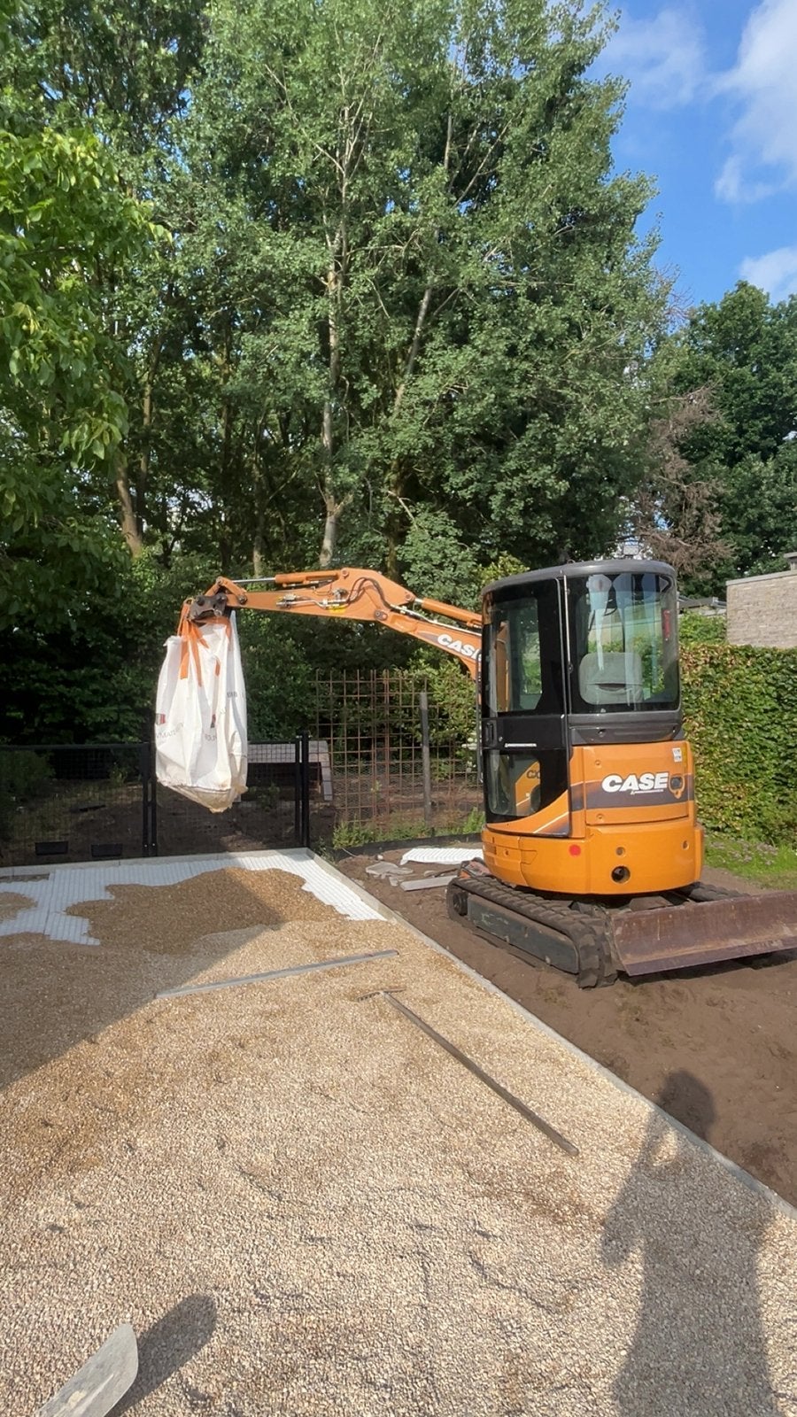 Case minigraver 2,5ton, Ophalen
