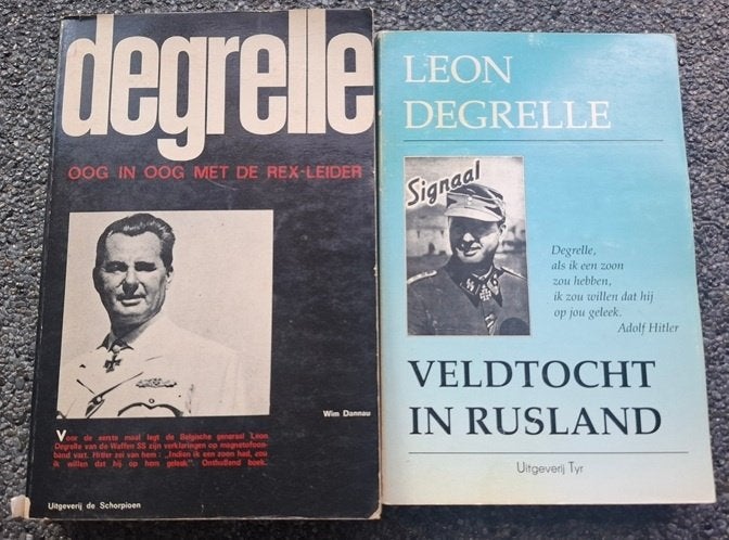 2 boeken over Leon Degrelle (WOII), Ophalen of Verzenden, Tweede Wereldoorlog, Gelezen, Algemeen
