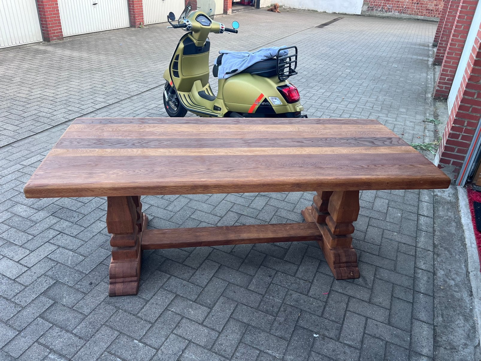 Klooster tafel eiken tafel, Ophalen, Zo goed als nieuw