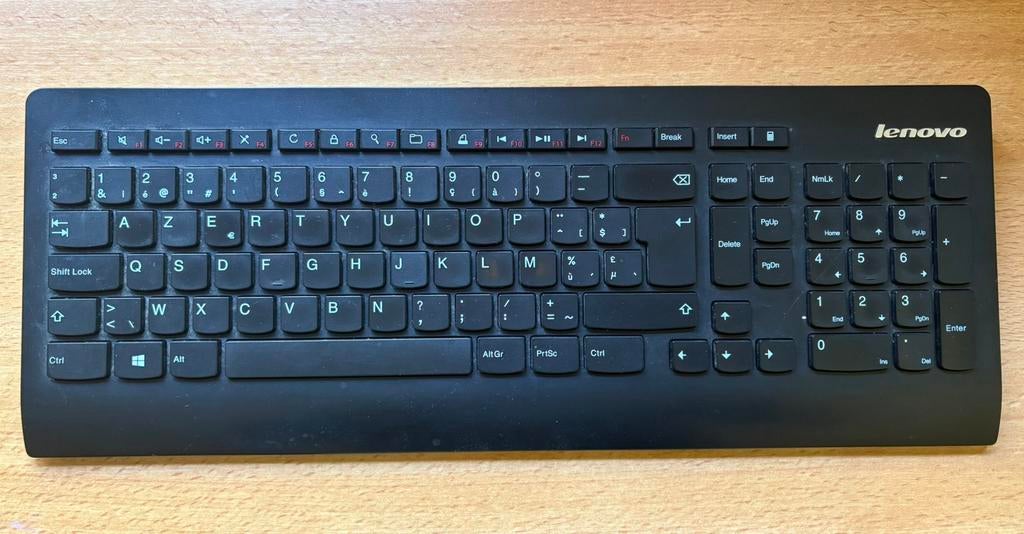 Lenovo draadloos toetsenbord, Ophalen, Azerty, Zo goed als nieuw