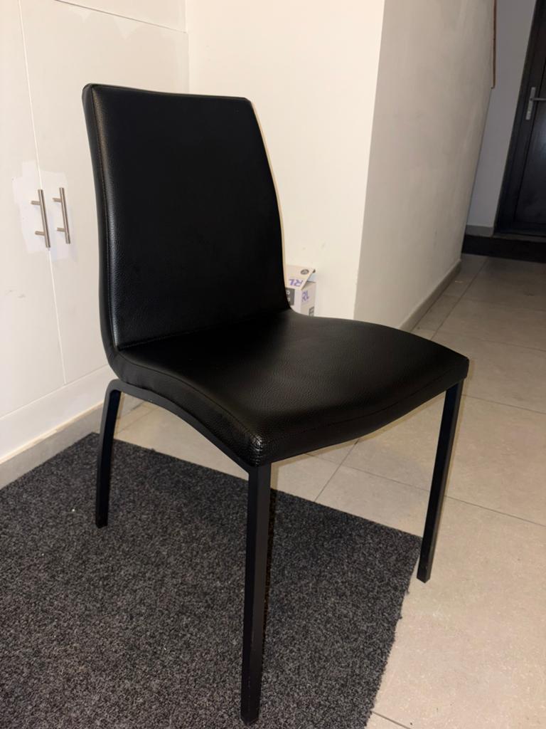 Chaise Noir (Lot de 4), Comme neuf, Enlèvement, Une, Noir