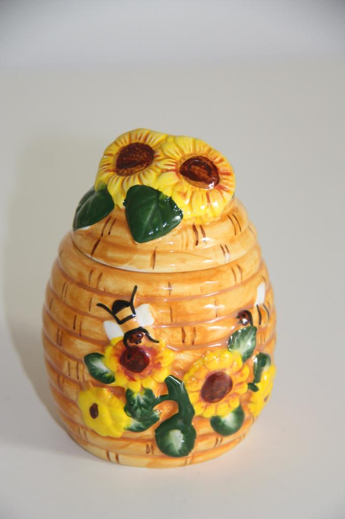 Honingpotje met zonnebloemen, Ophalen of Verzenden, Huis en Inrichting