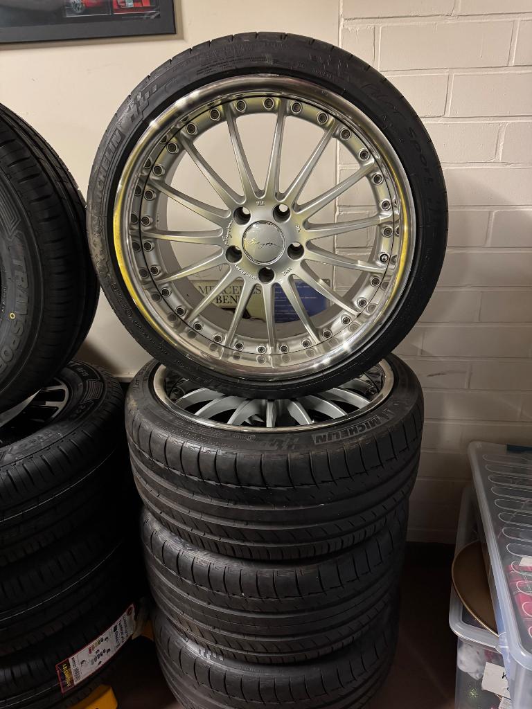 Velgen banden bmw 5 reeks originele Breyton breed set, Auto-onderdelen, Banden en Velgen, Ophalen, 19 inch, Personenwagen, Band(en)