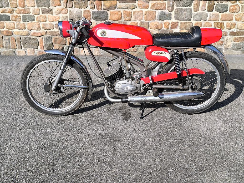 Zeldzame cyclosport Derbi Gran Sport 74 uit 1969, Fietsen en Brommers, Brommers | Oldtimers, Overige merken, Ophalen