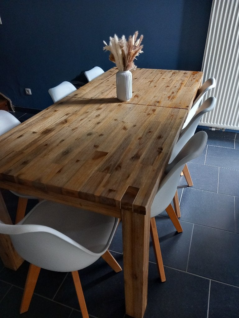 Table salle à manger Weba (Snow), Maison & Meubles, Enlèvement, Utilisé, Cinq personnes ou plus