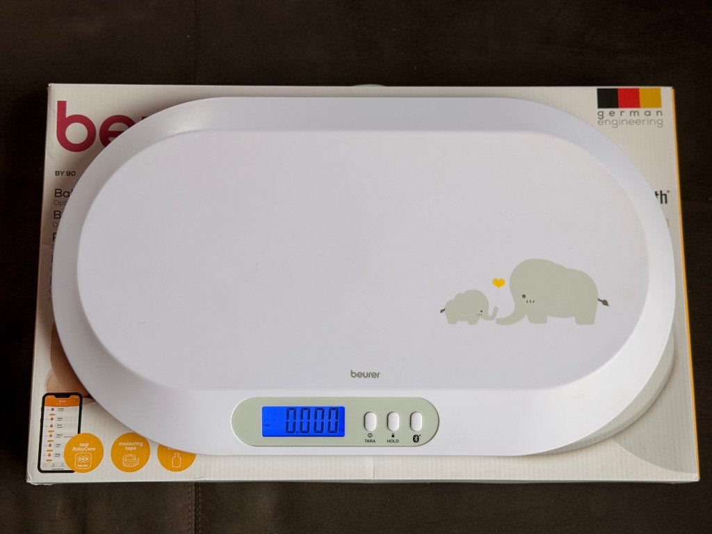 Beurer BY 90 babyweegschaal met Bluetooth – in nieuwstaat, Enlèvement ou Envoi, Comme neuf, Autres types, Autres marques