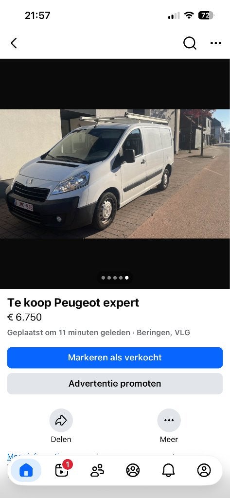 Te koop Peugeot expert, Autos, Achat, 3 places, Boîte manuelle, Entretenue par le concessionnaire