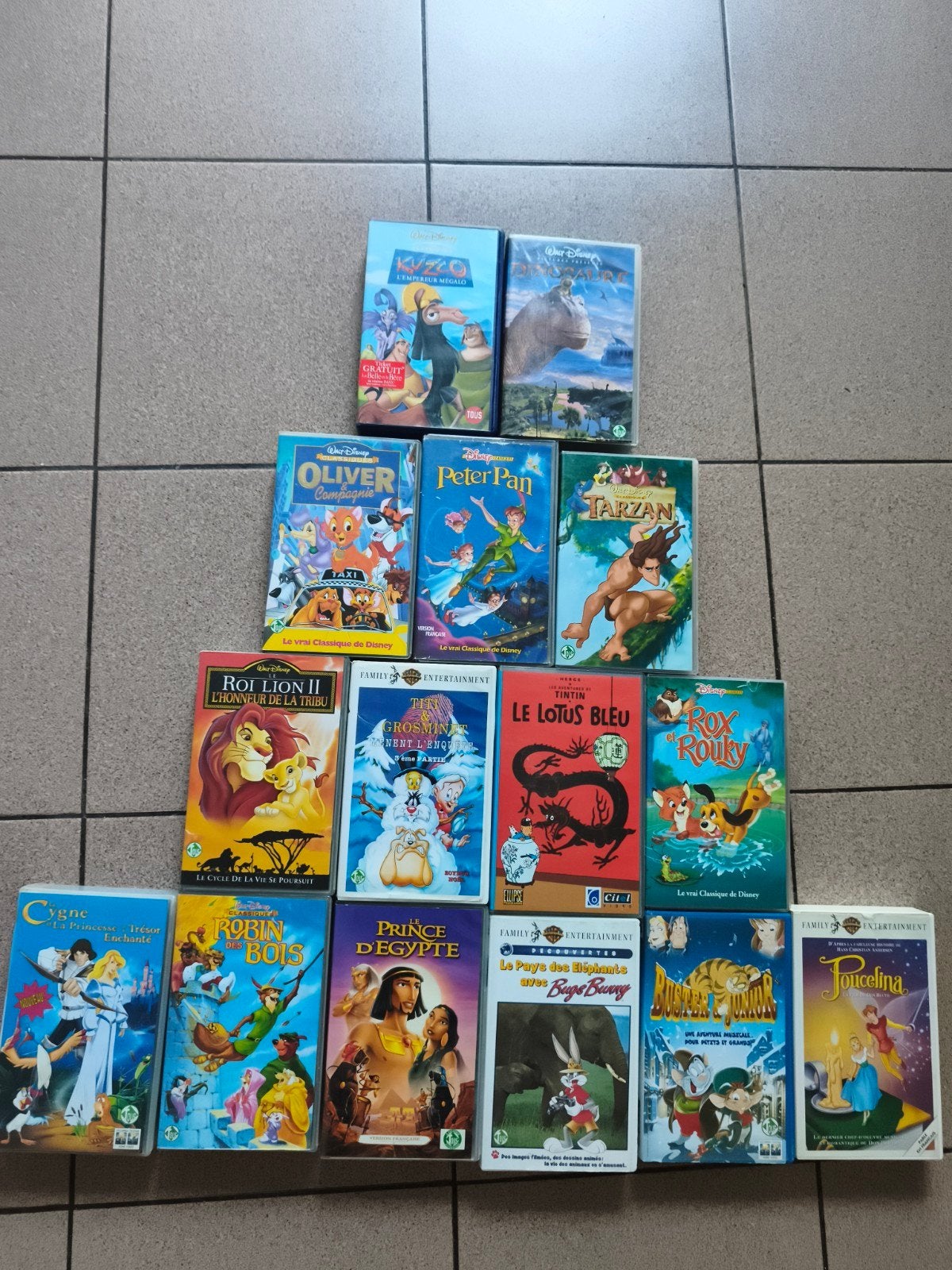Lot 14 VHS Disney & Dessins Animés, Enlèvement, Animation, VHS