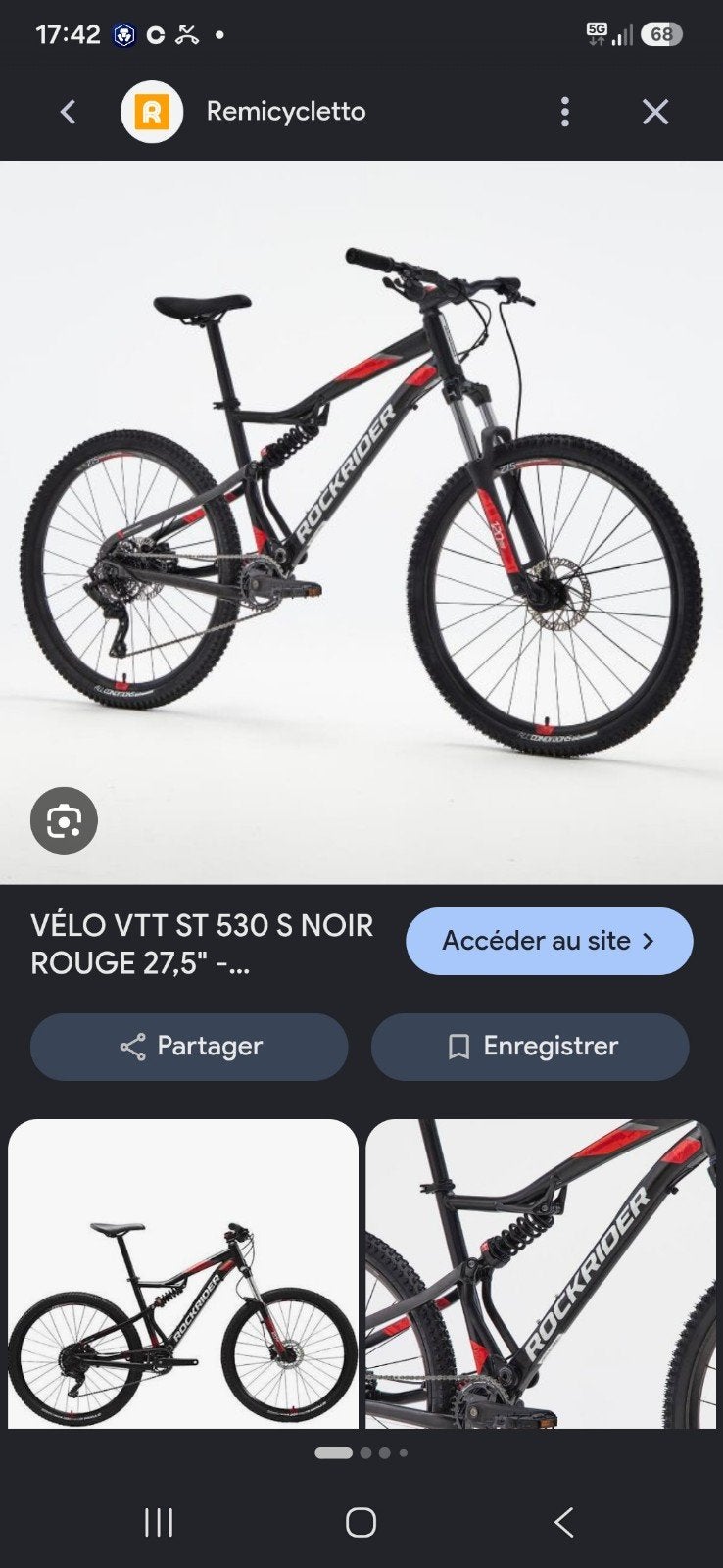 vtt rockrider 530.       27.5, Fietsen en Brommers, Ophalen of Verzenden