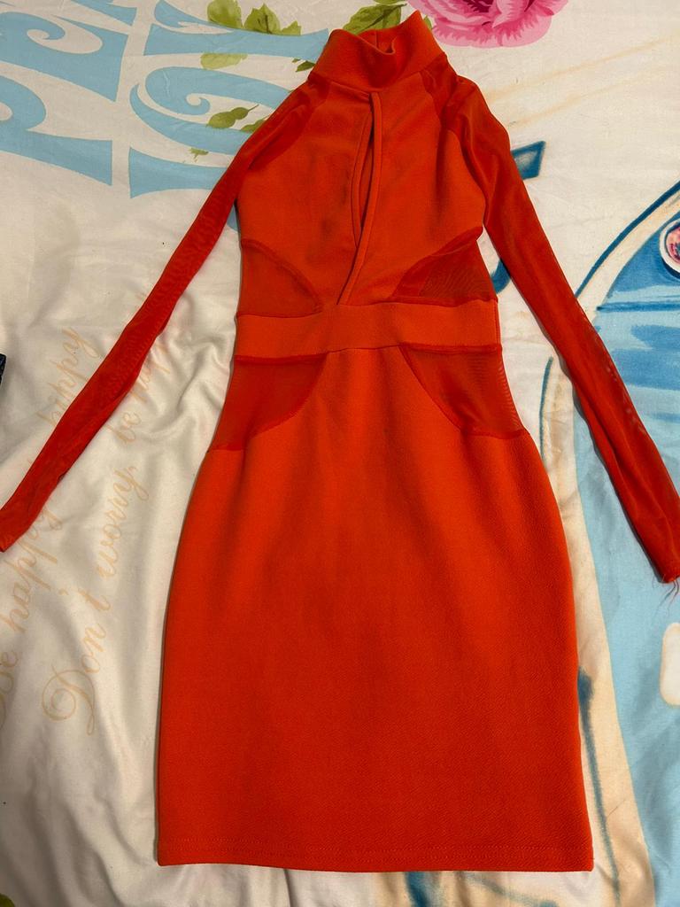 Robe rouge pour femme taille XS, Enlèvement, Comme neuf, Taille 34 (XS) ou plus petite, Orange