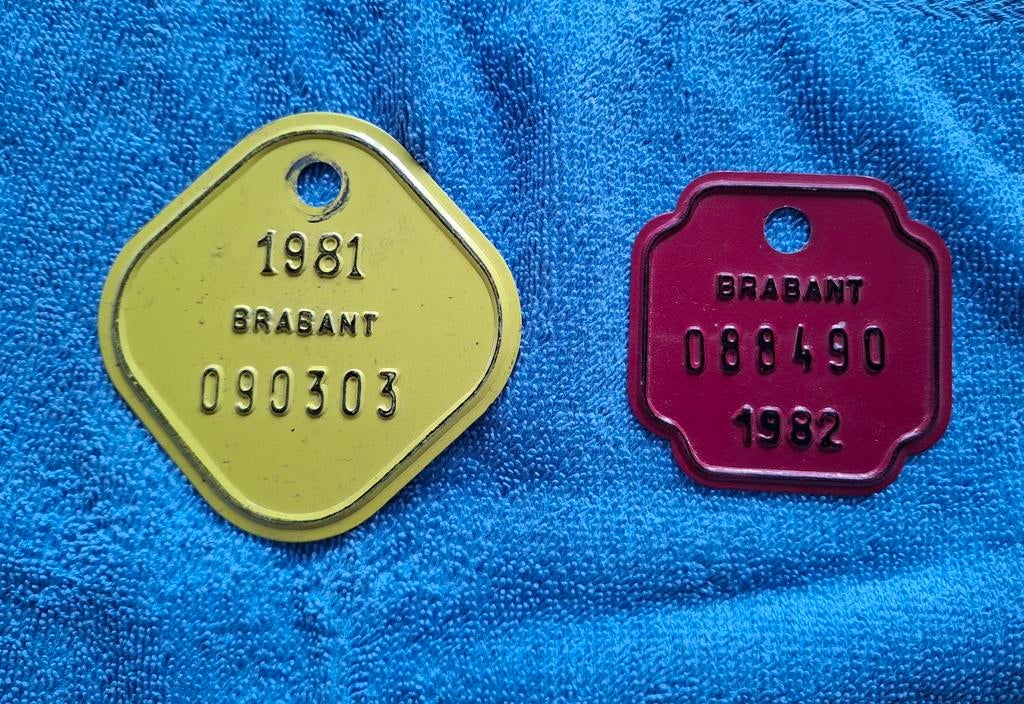 2 vintage Brabantse fietsplaten, Ophalen of Verzenden