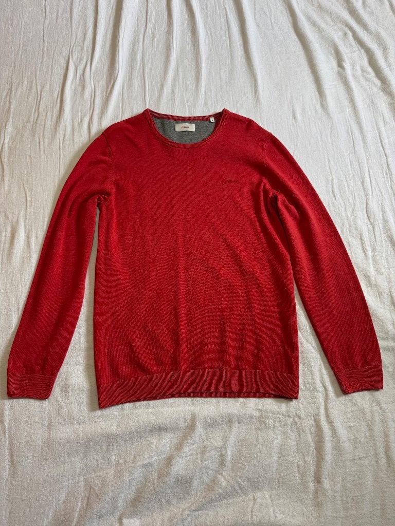 s.Oliver trui, Rouge, Enlèvement ou Envoi, Comme neuf, Taille 48/50 (M)